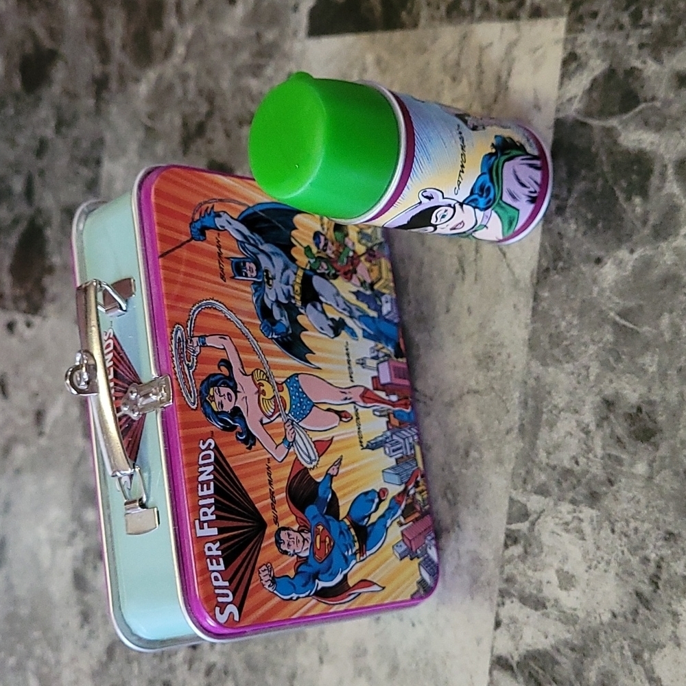 Hallmark Super Friends miniature lunchbox & Thermos Ornaments